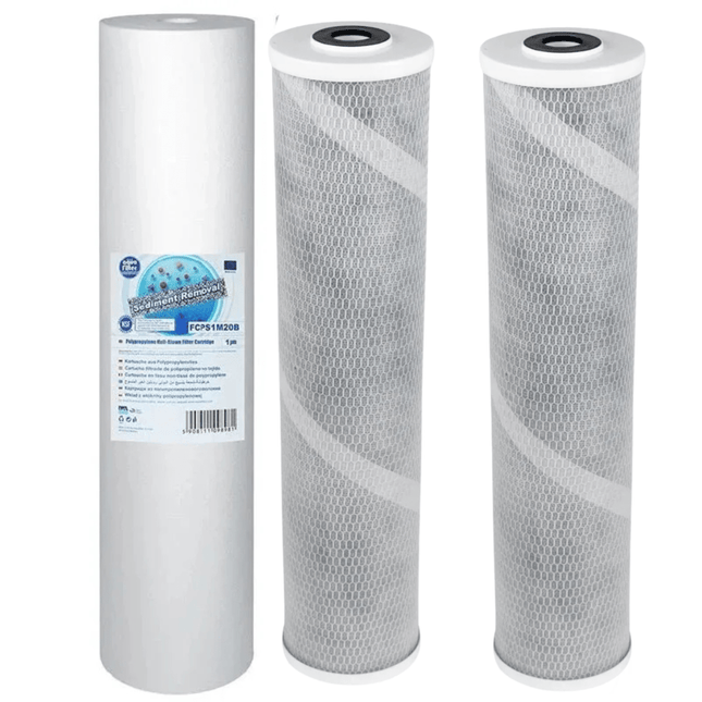 Chlorine Taste and Odour Big Blue 20" replacement cartridges set - GroAqua