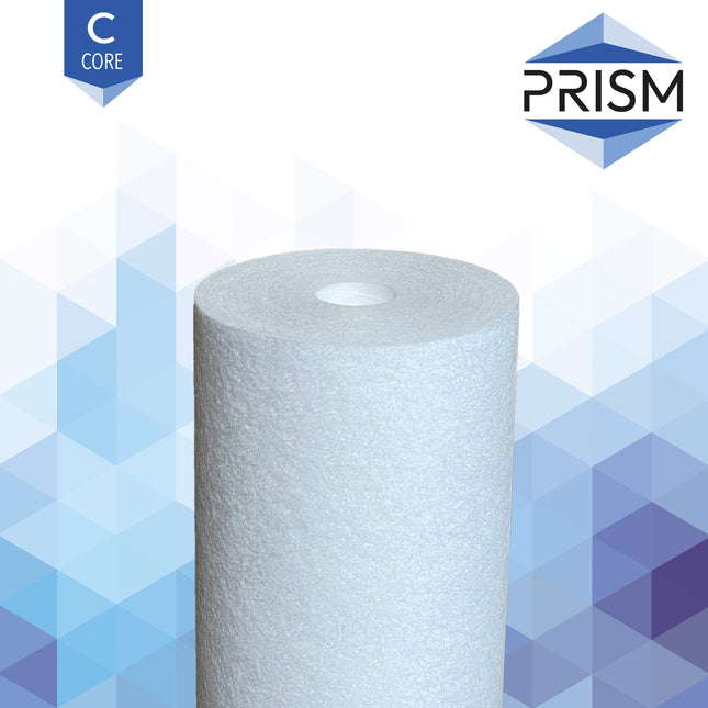 Prism Core Spun Polypropylene Filter 9 3/4" Large Diameter Spun Cartridge Prism 10  