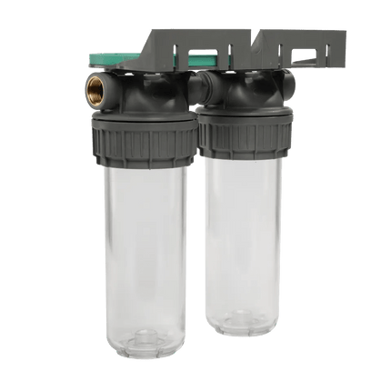 Ecosoft 3P Grey Duplex 10" filter housing, connection 3/4" - GroAqua