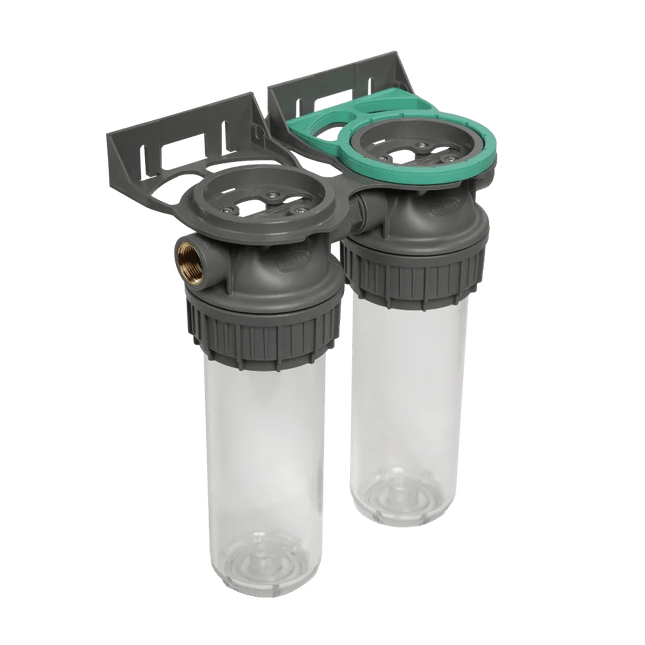 Ecosoft 3P Grey Duplex 10" filter housing, connection 3/4" - GroAqua