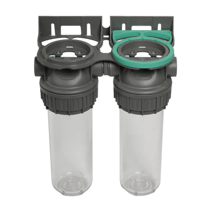 Ecosoft 3P Grey Duplex 10" filter housing, connection 3/4" - GroAqua