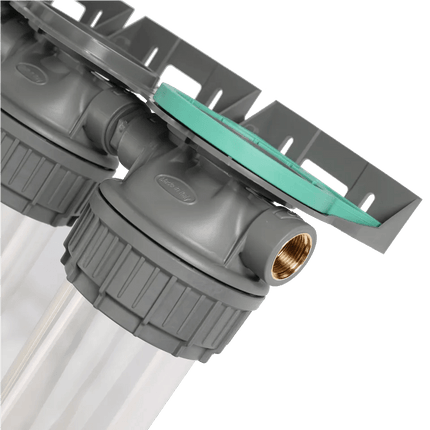 Ecosoft 3P Grey Triplex 10" filter housing with 1/2" Ports - GroAqua