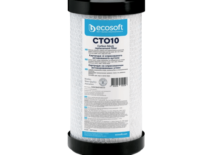 Ecosoft coconut shell carbon block filter, 4.5″×10″ - GroAqua