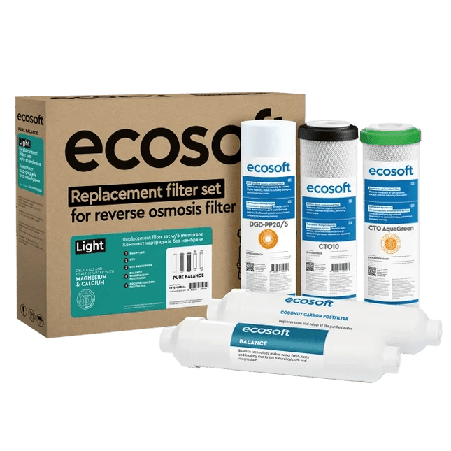 Ecosoft PURE Balance light replacement filter set without membrane - GroAqua