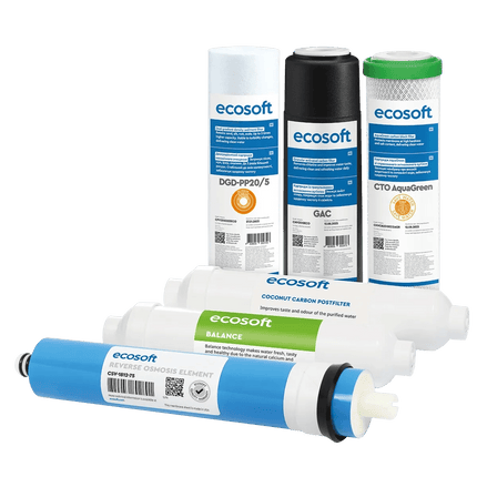 Ecosoft PURE Balance set of 6 replacement filters with membrane - GroAqua