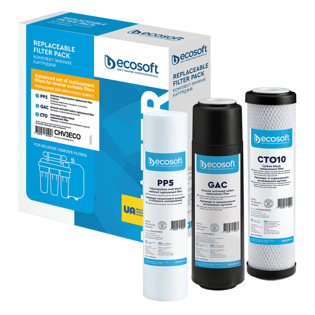 Ecosoft Standard advanced set of 3 replacement filters Filter Set Ecosoft