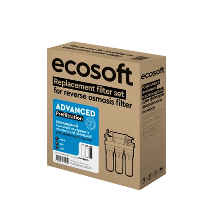 Ecosoft Standard reverse osmosis advanced pre filtration replacement filter set - GroAqua