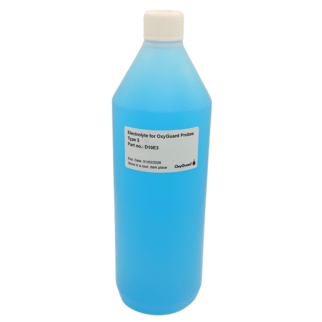 Electrolyte Type 3 for OxyGuard on-line dissolved oxygen sensors 1 Litre Calibration Solution OxyGuard