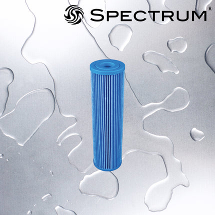 SPECTRUM Antimicrobial Economic Pleat Polyester Filter 5µm 93/4" Sediment Cartridge Spectrum