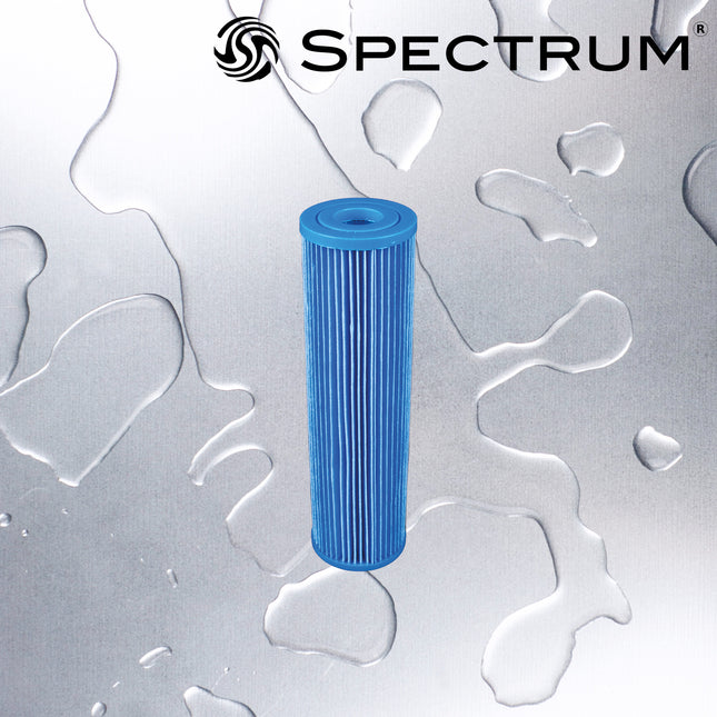 SPECTRUM Antimicrobial Economic Pleat Polyester Filter 5µm 93/4" Sediment Cartridge Spectrum