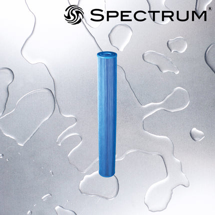 SPECTRUM Antimicrobial Economic Pleat Polyester Filter 5µm 20" Sediment Cartridge Spectrum