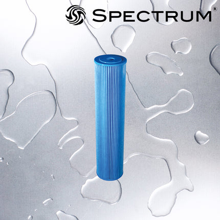 SPECTRUM Antimicrobial Economic Pleat² Polyester Filter 5µm 20" Large Diameter Sediment Cartridge Spectrum