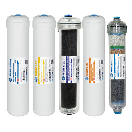 Replacement Filter Set for EXCITO-CL Premium 5 Stage water filter system Filter Set Aquafilter   