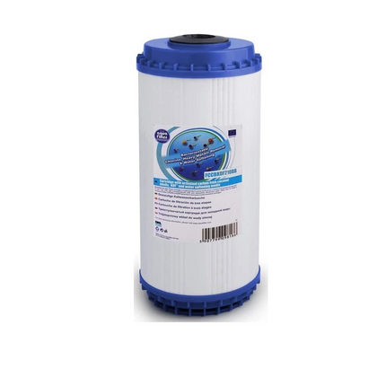 Aquafilter FCCBKDF210BB 10" Big BlueCoconut shell GAC carbon cartridge with KDF and softening media Carbon Cartridge Aquafilter   