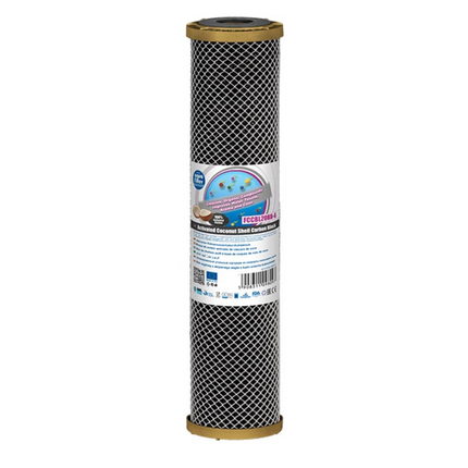 Aquafilter Premium FCCBL20BB-G 20" x 4.5" Carbon Block BB Jumbo Water Filter Carbon Cartridge Aquafilter