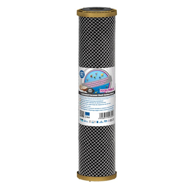 Aquafilter Premium FCCBL20BB-G 20" x 4.5" Carbon Block BB Jumbo Water Filter Carbon Cartridge Aquafilter