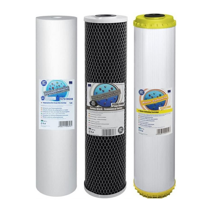 Aquafilter Set of 3 Replacement Filters Whole House Water Purifier Softener 20" Big Blue Filter Set Aquafilter   