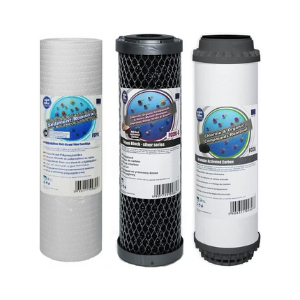 Aquafilter Premium 3 Stage HMA Heavy Metal Reduction Water Filter System 10" Replacements Filter Set Aquafilter   