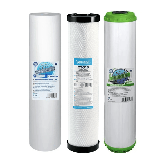 FCPS5M20B CHVCB4520ECO FCCBKDF20B Big Blue 20" replacement cartridges set - GroAqua