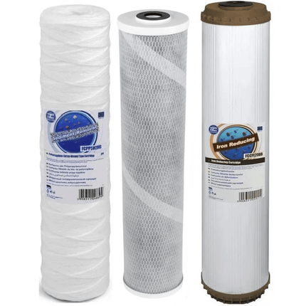 Iron Reduction Taste and Odour Big Blue 20" replacement cartridges set - GroAqua