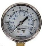 Liquid Filled Pressure Gauge 0-30 PSI Pressure Gauge Pentair