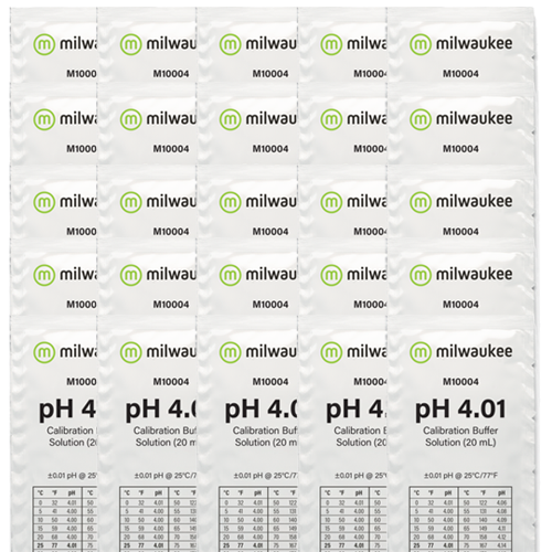 25pk Milwaukee M10004B pH 4.01 Calibration Solution Sachet Accessory Milwaukee   