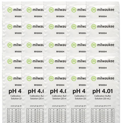 25pk Milwaukee M10004B pH 4.01 Calibration Solution Sachet Accessory Milwaukee   