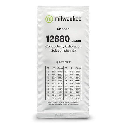 Milwaukee M10030B 12880 µS/cm Conductivity Calibration Solution Sachet Sachet Milwaukee