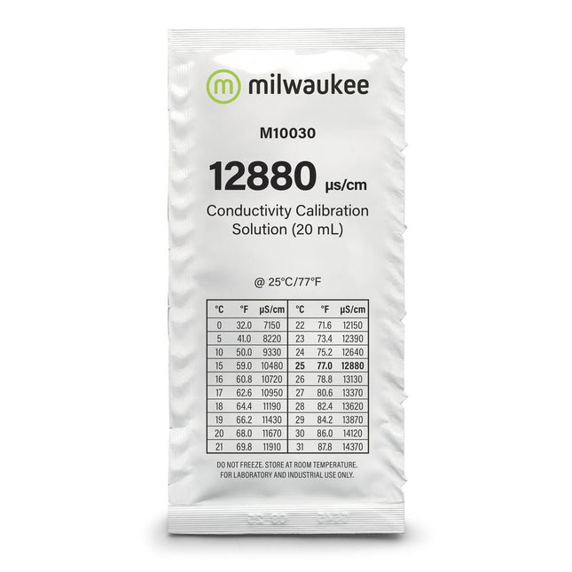 Milwaukee M10030B 12880 µS/cm Conductivity Calibration Solution Sachet Sachet Milwaukee