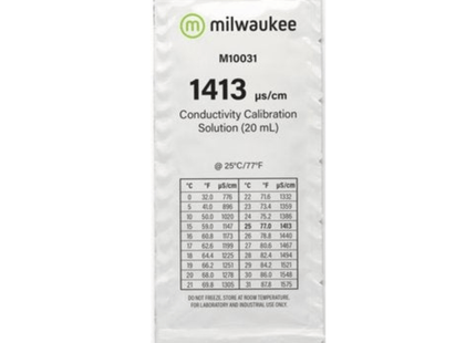 Milwaukee M10031B 1413 µS/cm Conductivity Calibration Solution Sachet Sachet Milwaukee