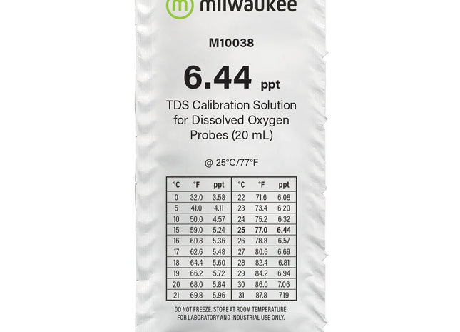 Milwaukee M10038B 6.44 ppt TDS Calibration Solution Sachet Accessory Milwaukee