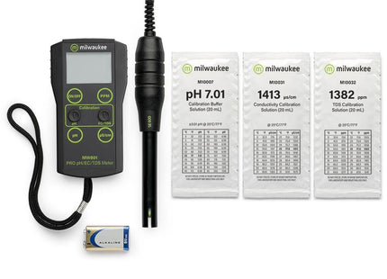 Milwaukee MW801 PRO 3-in-1 Low Range pH, EC, TDS Combo Meter with ATC Handheld Meter Milwaukee