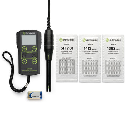 Milwaukee MW801 PRO 3-in-1 Low Range pH, EC, TDS Combo Meter with ATC Handheld Meter Milwaukee