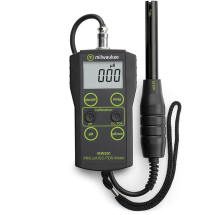 Milwaukee MW801 PRO 3-in-1 Low Range pH, EC, TDS Combo Meter with ATC Handheld Meter Milwaukee