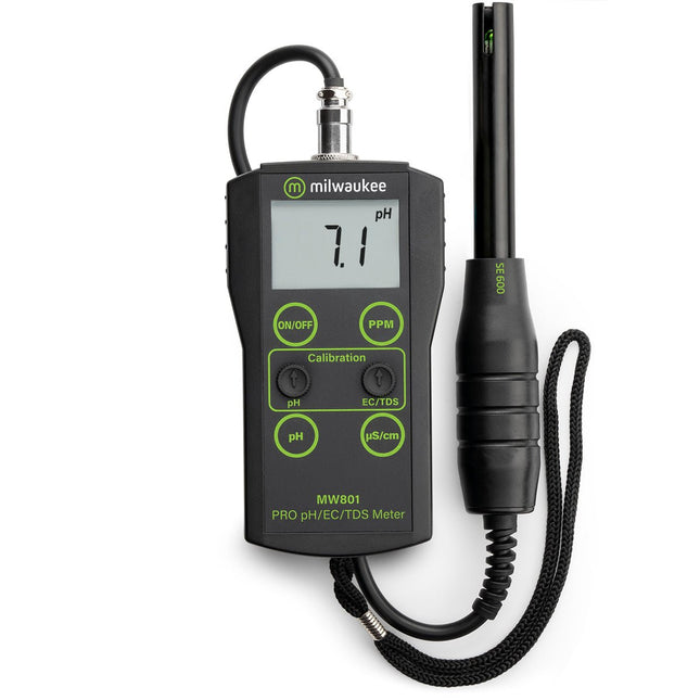 Milwaukee MW801 PRO 3-in-1 Low Range pH, EC, TDS Combo Meter with ATC Handheld Meter Milwaukee