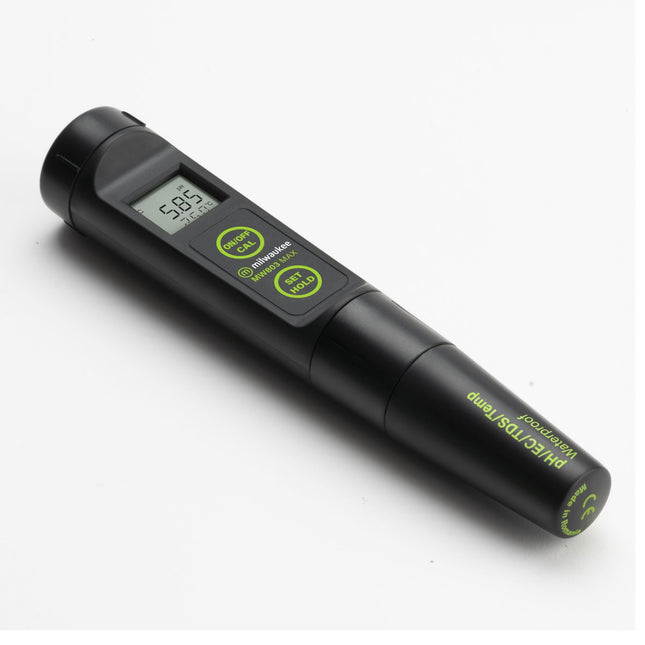 Milwaukee MW803 MAX Waterproof Low Range 4-in-1 pH / EC / TDS/Temp Tester with Replaceable Probe Handheld Meter Milwaukee