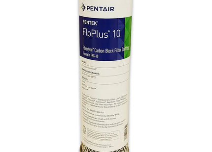 Pentair/ Pentek FloPlus 10, Fibredyne Carbon Block Water Filter - 10 inch Carbon Cartridge Pentair
