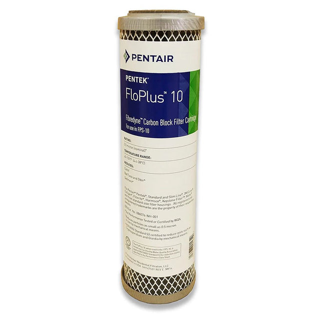 Pentair/ Pentek FloPlus 10, Fibredyne Carbon Block Water Filter - 10 inch Carbon Cartridge Pentair