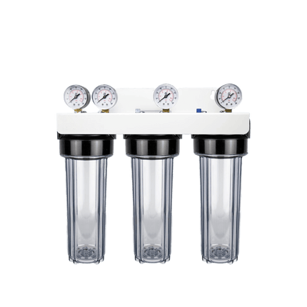 PRISM 3 Stage Clear Housing System 10" 1/2" Ports - GroAqua