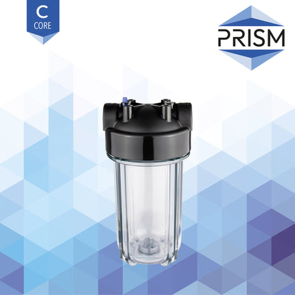 PRISM Clear Filter Housing 10" Large Diameter with 1" Ports (FH - SAN) - GroAqua
