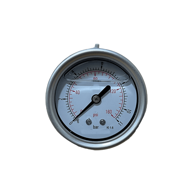 PRISM Core Gauge 0-11 bar Rear Thread Glycerine Filled 1/4" BSPT Filter Housing Accessory Prism