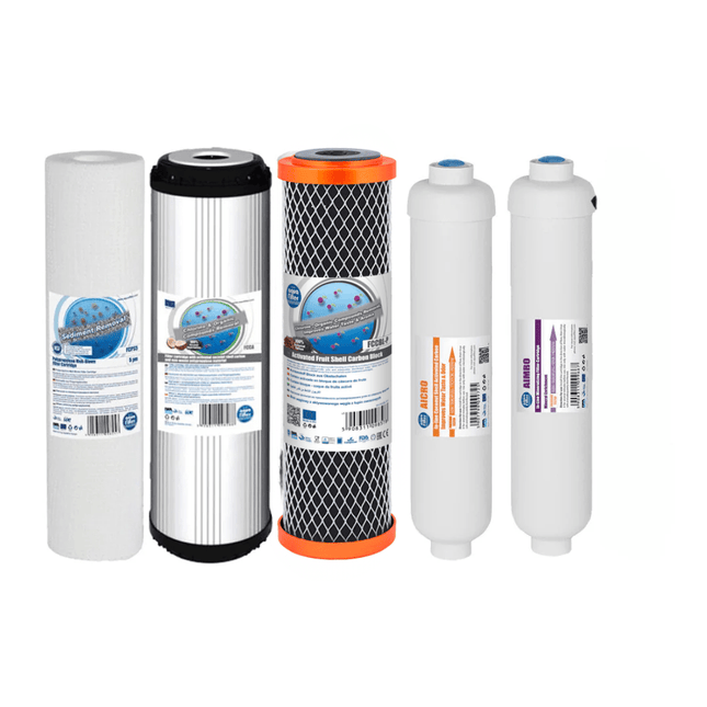 Replacement Filters for 6 Stage Reverse Osmosis (Quick Connections) - GroAqua
