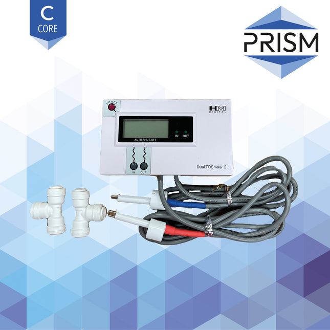 PRISM Water Resistant Dual TDS Meter with 1/4 Push Fit Connections POU Prism   