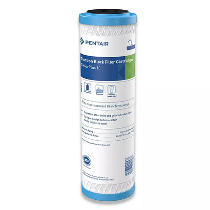 Pentair/ Pentek ChlorPlus 10, Carbon Block Water Filter - 10 inch Carbon Cartridge Pentair