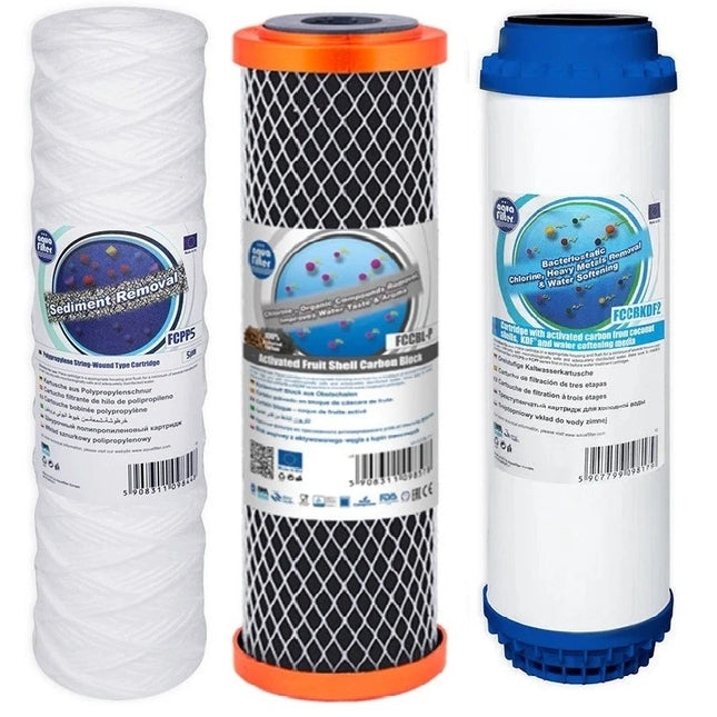 Aquafilter FCPP5 FCCBL FCCBKDF2 replacement cartridges set