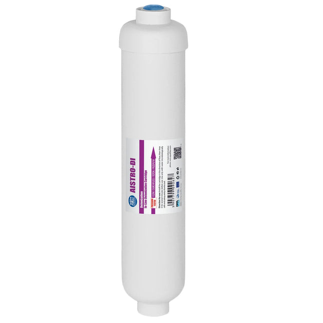 Aquafilter AISTRO-DI 10" In-line water demineralizing cartridge 1/4" NPT Resin Cartridge Aquafilter   