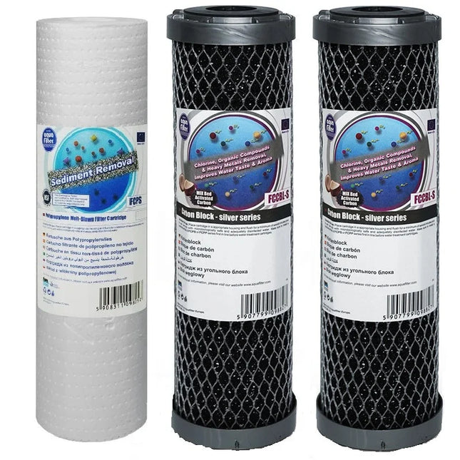 Aquafilter FCPS5 and 2 x FCCBL-S replacement cartridges set Filter Set Aquafilter   