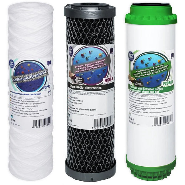 Aquafilter FCPP5 FCCBL-S FCCBKDF replacement cartridges set Filter Set Aquafilter   