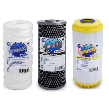 Aquafilter FCPP5M10B FCCBL10BB-S FCCST10B Big Blue 10" replacement cartridges set Filter Set Aquafilter   