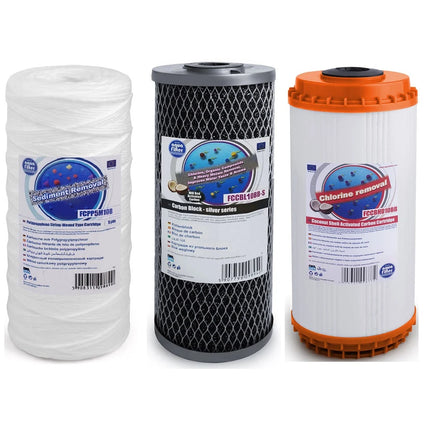 Aquafilter FCPP5M10B FCCBL10BB-S FCCBHD10BB Big Blue 10" replacement cartridges set Filter Set Aquafilter   